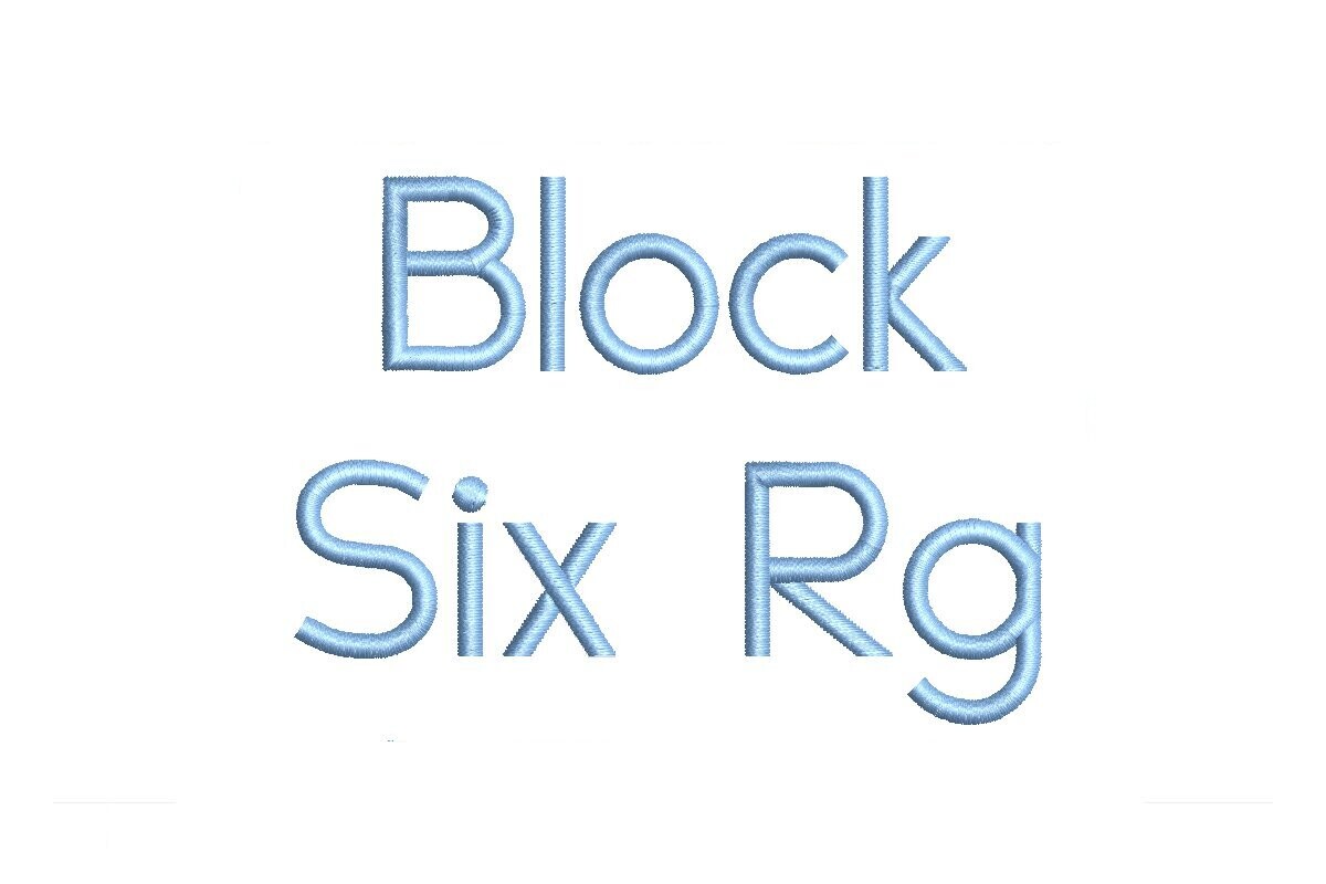 Block Six Rg ESA Font