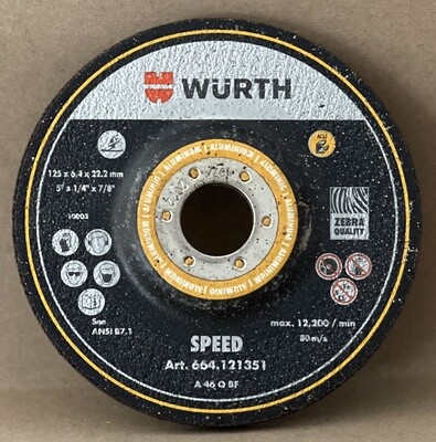 Speed Aluminum Grind Wheel,5"x1/4"x7/8"