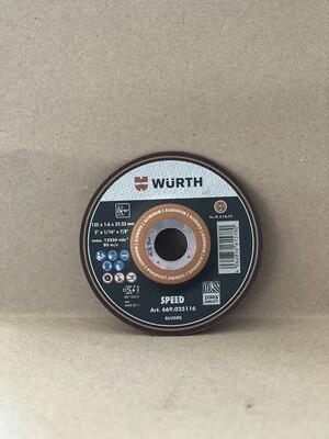Wurth Aluminum Grinding Wheel, 5"x1/16"x7/8"