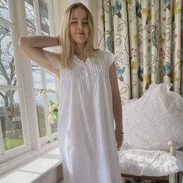 NIGHTIE COTTON WHITE CHRISTINA SMALL