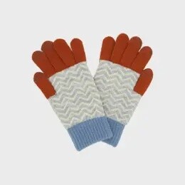 GLOVES ZIGZAG RED WHITE WOMENS