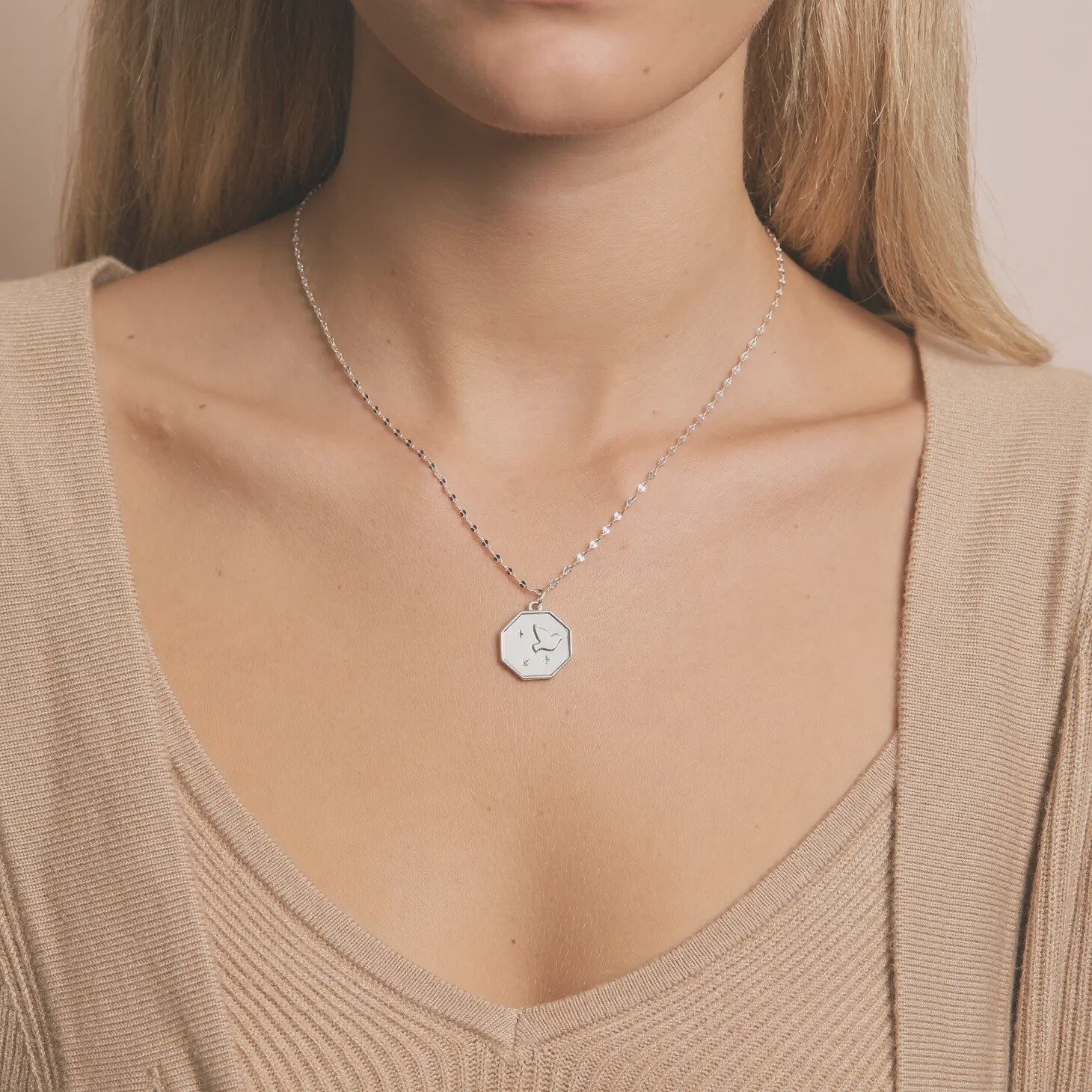 NECKLACE DOVE SILVER