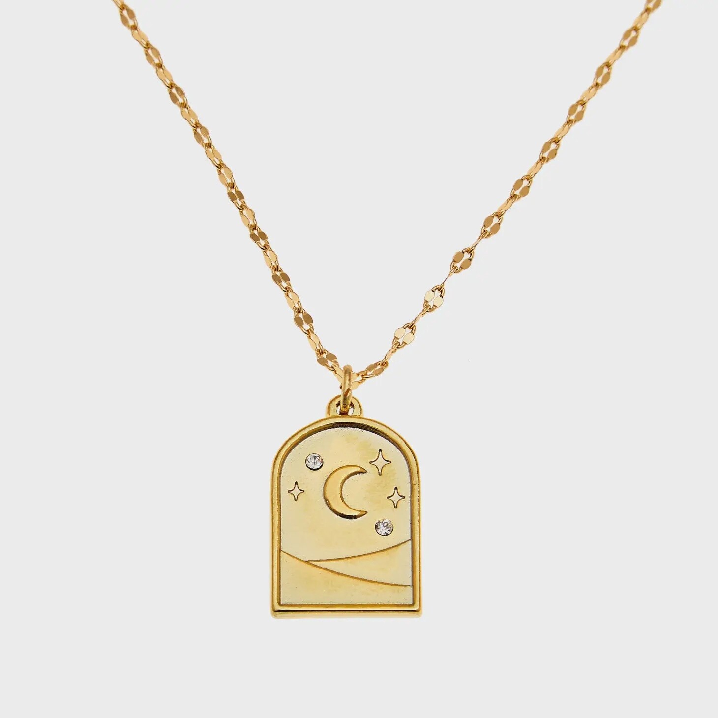 NECKLACE GOLD LUNA MOON