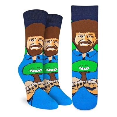 SOCKS MENS BOB ROSS HAPPY TREE