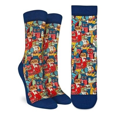 SOCKS WOMENS FUNNY OWLS