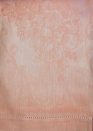 TEA TOWEL CORAL FLORAL JACQ PORTUGAL