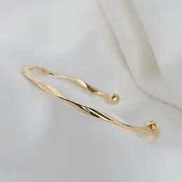 BRACELET TWISTED GOLD BANGLE