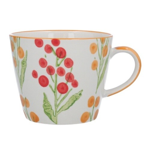 MUG CERAMIC RED WATTLE