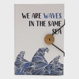 NOTEBOOK WITH STRAP WAVES