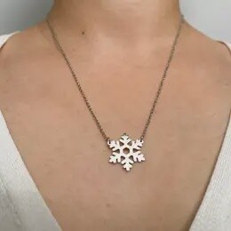 NECKLACE SILVER SNOWFLAKE