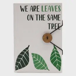 NOTEBOOK WITH STRAP LEAVES