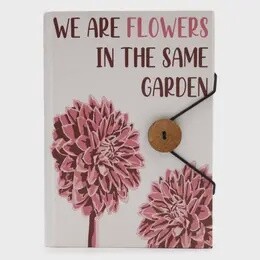 NOTEBOOK WITH STRAP FLOWERS