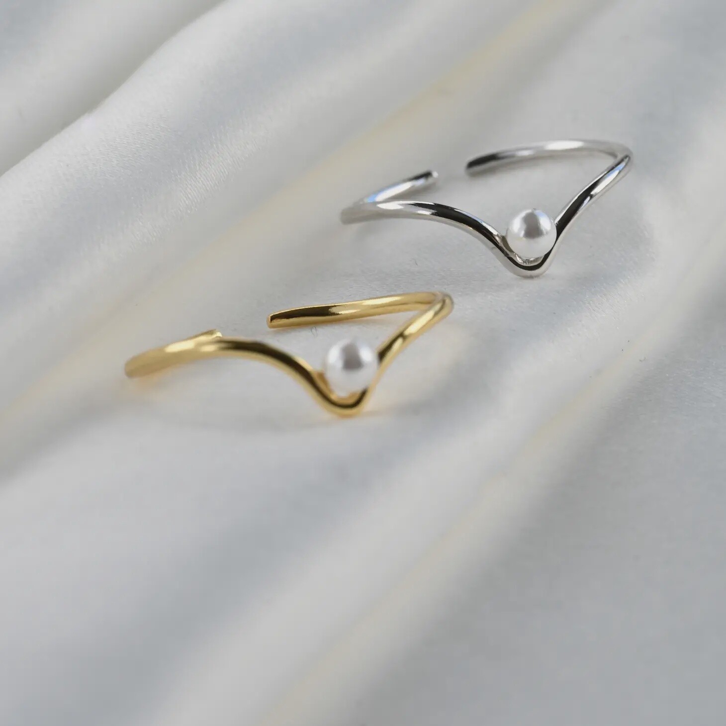 RING DAINTY PEARL SILVER