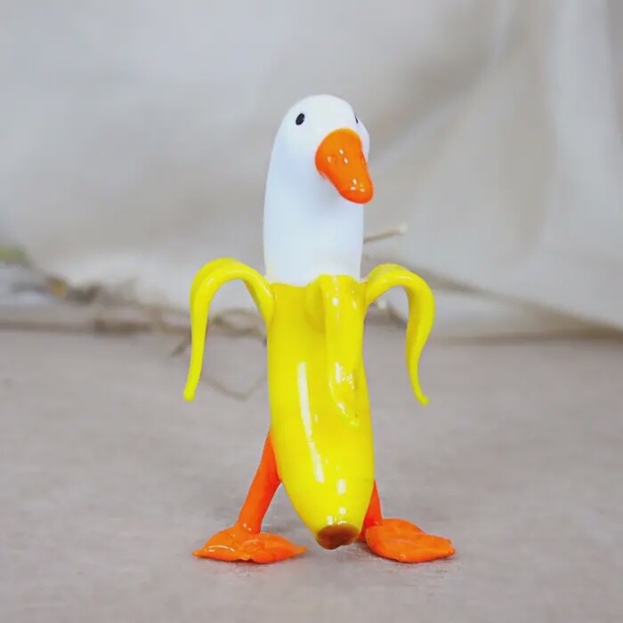 Murano glass banana duck hand blown