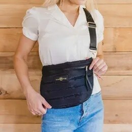 Camilla Quilted Cross Body Sling bag BLACK