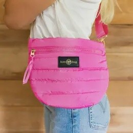Camilla Quilted Cross-body sling bag - PINK