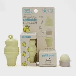 2PACK LIP BALM REFILLABLE LEMON