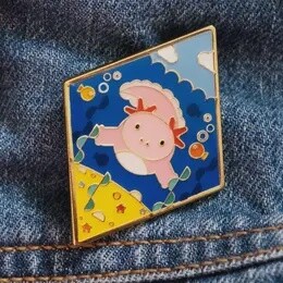 Axolotl Enamel Pin