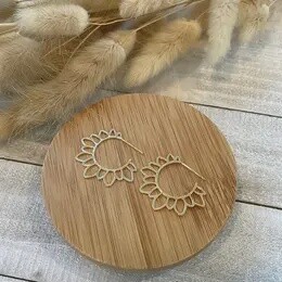 GOLD PLATED DAISY HOOPS