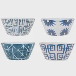 GREECIAN BLUE 6" SALAD BOWLS MELAMINE