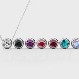 7 DAYS MOON PENDANTS SILVER AND MULTI