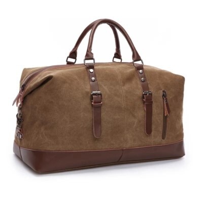 TAN CANVAS DUFFEL BAG