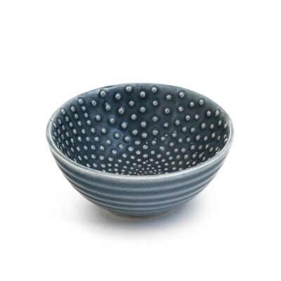BLUE CERMIC BOWL BLUE DOTS
