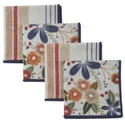 BOHO PRINTED DISH CLOTHES SET/4