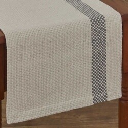 TABLE RUNNER CHECKERBOARD GRAY 13X36