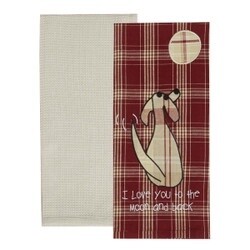 TEA TOWEL SET/2 MOON AND BACK
