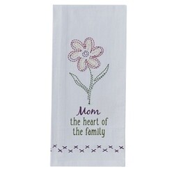MOMS THE HEART TEA TOWEL