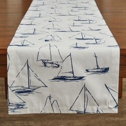 SAIL BOATS TABLE RUNNER 13X54