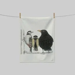MORNING CONVERSATION BIRDS TEA TOWEL