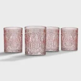 PINK OLD FASHIONED GLASS