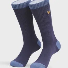 MENS EMBROIDERED SOCK DOGS NAVY
