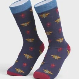WOMENS BEE SOCK NAVY