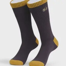 MENS CHARCOAL BIKE SOCK