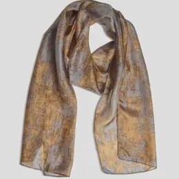 SILK SCARF BAROQUE MUSTARD