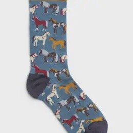 WOMENS HORSE SOCKS TEAL