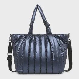 PUFFER SATCHEL DARK BLUE