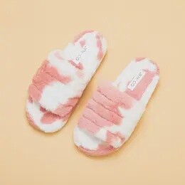 DELANEY COW PRINT SLIPPER SMALL