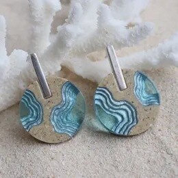 ISTHMUS EARRINGS AQUA