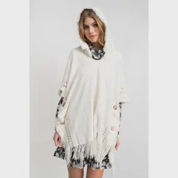 TIMMINS PONCHO WHITE