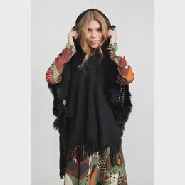 TIMMINS BLACK PONCHO