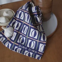 TEA TOWEL NAVY DENTON