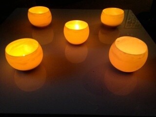 BEESWAX BOWL CANDLE HOLDER