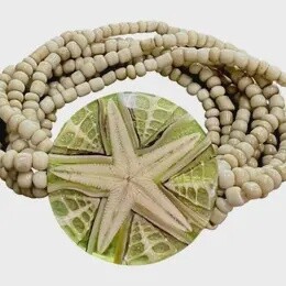 STARFISH SEA SHELL BRACELET GREEN