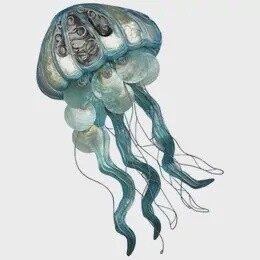 JELLYFISH METAL CAPIZ WALL ART
