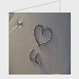 LOVE U SAND SCRIPT CARD