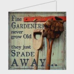 GARDENERS SPADE AWAY CARD